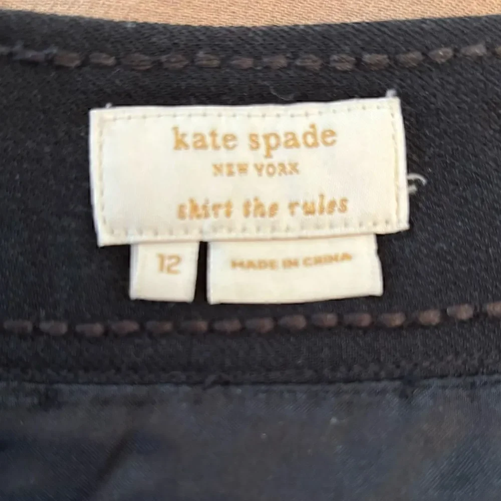 Kate spade GUC beige/black striped tiered skirt Size 12